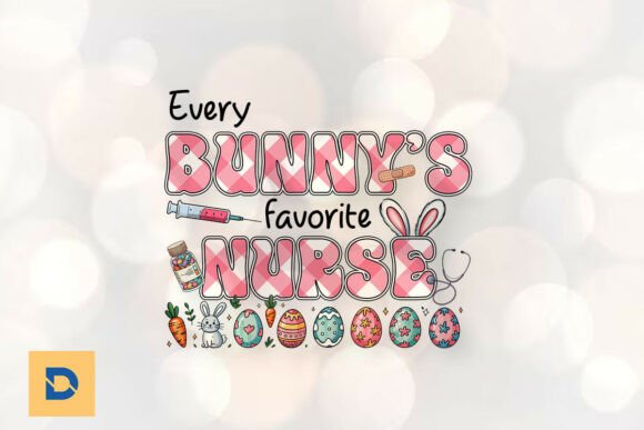 A Bunny Nurse Design Asset for Graphics & Print Templates