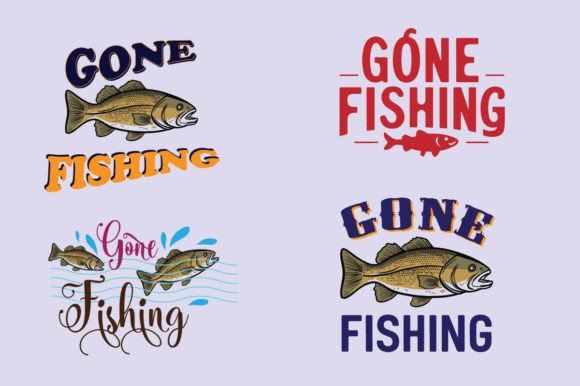 A Great Gone Fishing Graphic for Print Templates