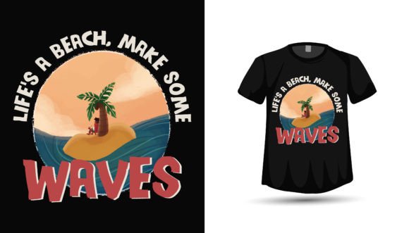Evaluating Summer Beach and Waves Graphics for T-Shirt Designs