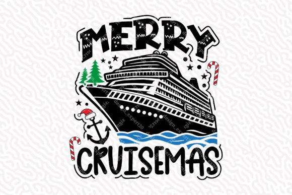 Merry Cruisemas Graphics for Holiday Print Templates