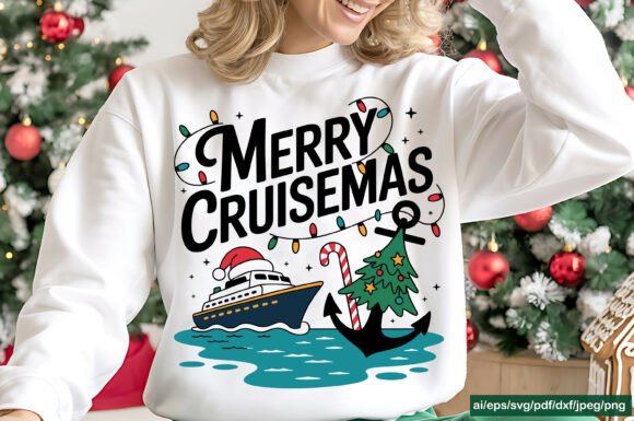 Merry Cruisemas SVG PNG T-Shirt Graphic for Print Templates