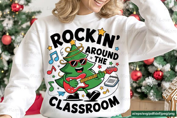 Rockin’ Around Classroom: A Graphic Design Asset for Print Templates