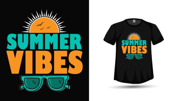 Summer Vibes Graphics for Crafting & T-Shirt Designs