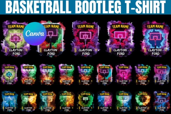 Using a Basketball Graphics Template for Crafting & Print Templates