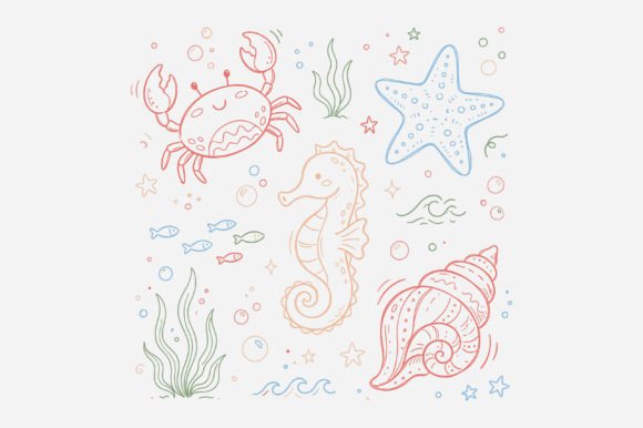 Using Ocean Doodle Graphics for Print Templates & Blogging